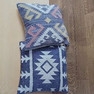 Rustic textured aztec pattern decorative pillow cases